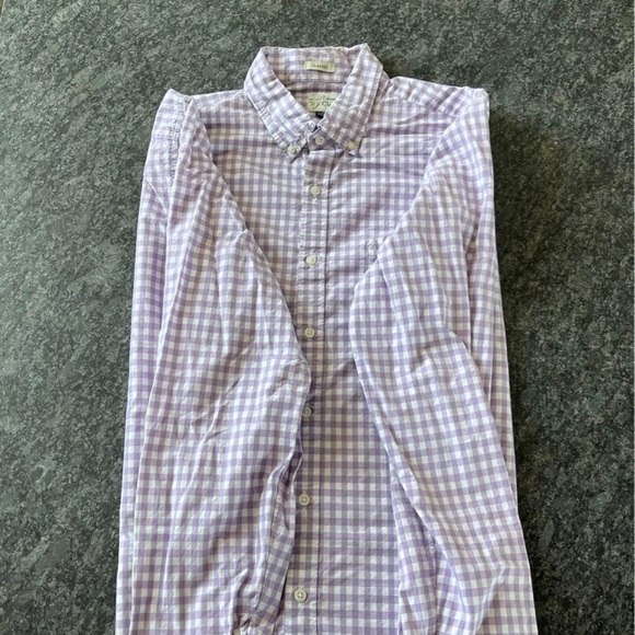 J. Crew Purple Checkered Dress Shirt